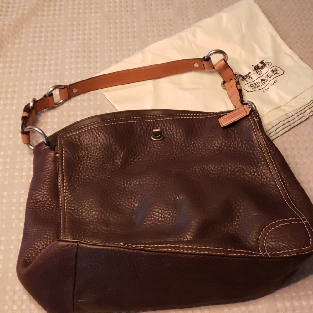 Brown coach tote